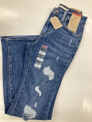 Levi’s Women’s 726 High-Rise Flare Distressed Medium Wash Jeans NWT Choose Size - Image 1 of 4