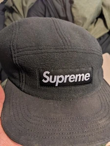 Supreme polartec fleece camp cap black sz M/L - Picture 1 of 2
