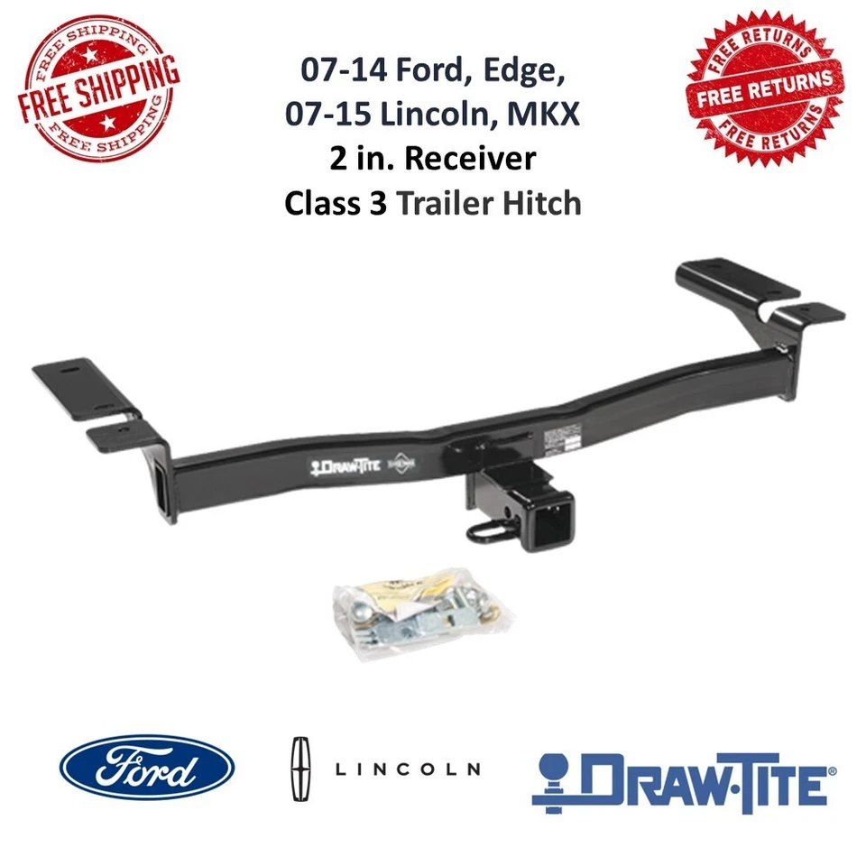 Enganche de remolque Draw-Tite 75992 clase III, receptor de 2" para Ford Edge y Lincoln MKX Foto 1 de 4