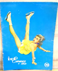 Vintage 1950 Ice Capades Program Skating Walt Disney's Cinderella Cover Art - Imagen 1 de 7
