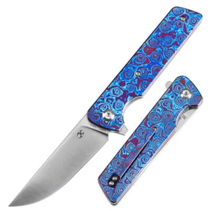 Kansept Anomaly 3.14" Satin CPM S35VN Timascus + Timascus Clip Blue K2038A7 - Picture 1 of 8