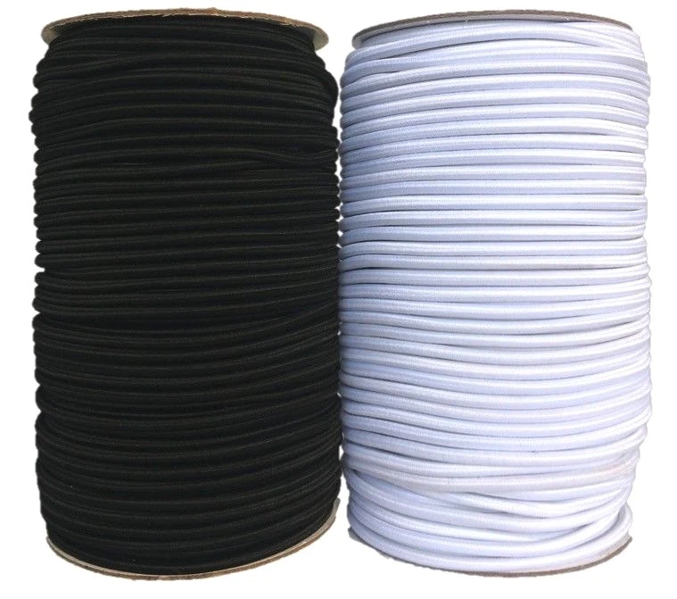 Round Elastic Cord Black / White, Hat, Face Masks, Beading, Crafts 1mm/2mm/3mm  - Image 1 of 1