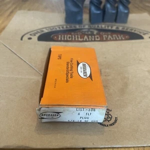 Brubaker 4 Flute Plug 5/8-18 NF GH5 New Open Box Old Stock 2 Taps - Picture 1 of 12