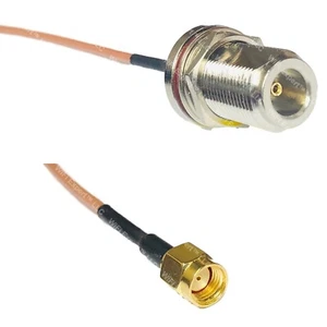 RG316 N FEMALE BULKHEAD to RP-SMA MALE Coax RF Cable USA-Ship - Picture 1 of 1