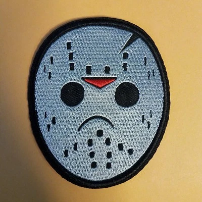 Friday The 13th Jason Hockey Mask embroidered Patch 3 1/2 inches tall
