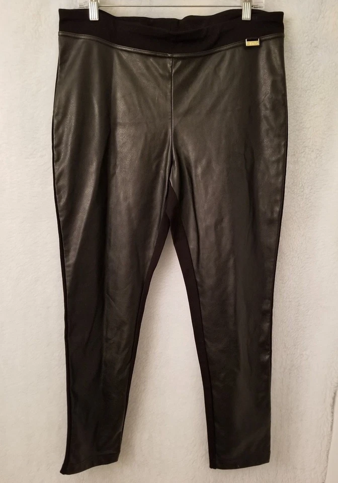 Calvin Klein Womens Pants Size L Large Black Power Stretch - Image 1 of 3