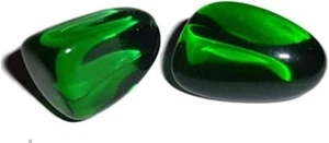 2pc Gaia Stone Green Obsidian Tumbled & Polished Healing Crystal Gemstones - Picture 1 of 5