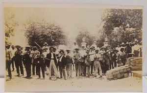 1900's RPPC Group Rebels Black & White Men with Rifles in the Woods RRP 520 - Picture 1 of 4