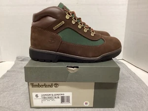 Timberland Field Boot LF Junior Kids Boots 16937 Brown/Olive "vintage/Never worn - Picture 1 of 17