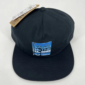 VANS Snapback Hat Adult One Size Black Off The Wall Skate Logo New NWT - Picture 1 of 8