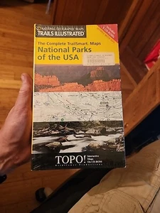 TrailSmart National Geographic 5 CD-ROM All USA National Park Maps TOPO! New - Picture 1 of 7