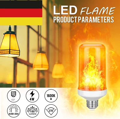 E27 LED Licht Fackel Feuer Lampe Flammen Effekt Glühbirne Flacker Birne XMAS" - Bild 1 von 4