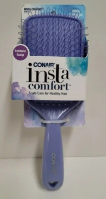 Conair Insta Comfort Exfoliate Scalp Scalp Hair Brush Purple New - Image 1 of 3