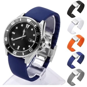 Silicone Rubber Watch Strap 18mm 20mm 22mm 24mm for SEIKO for Bracelet - Picture 1 of 24