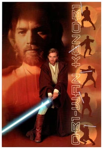 Postal Star Wars Episodio II El Ataque de los Clones Película Jedi Obi-Wan Kenobi - Imagen 1 de 3