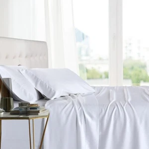 Super Soft Bamboo Viscose Bed Sheets Luxury Deep Pocket Cool Solid Sheet Set - Picture 1 of 15