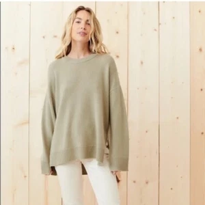 Jenni Kayne 100% Kaschmir Boyfriend Pullover in Willow - Bild 1 von 6