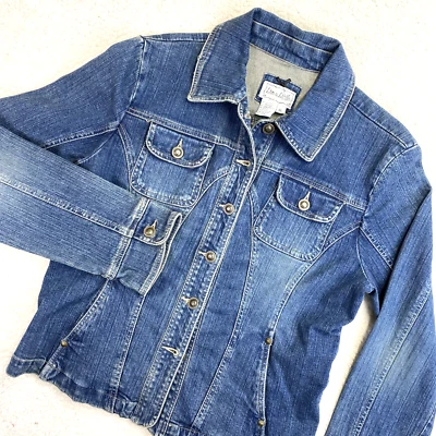 Chaqueta vaquera vintage Live a Little para mujer talla PL azul abotonada Y2k retro grunge Foto 1 de 4