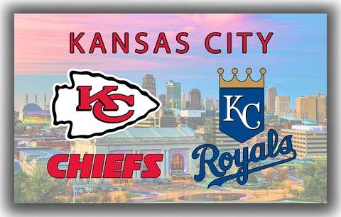 Kansas city CHIEFS & ROYALS Flag 90x150cm3x5ft Fan Best Banner Cover