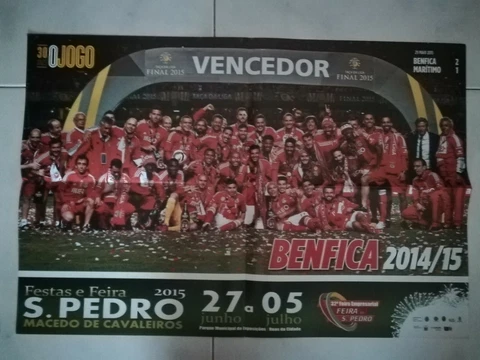 O JOGO GIANT POSTER (60 x 40) SL BENFICA LEAGUE CUP WINNERS 2014/2015 Cover