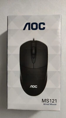AOC Mouse MS121 Wired Mouse-USB Port-5V-1200 DPI Tracking Engine-Sealed - Image 1 of 4