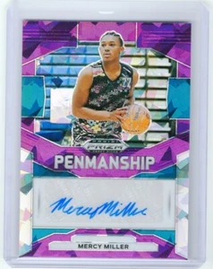 Selecciones de draft de Panini Prizm 2024 Mercy Miller caligrafía hielo púrpura/99 automático - Imagen 1 de 2