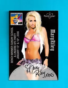 Benchwarmer 2006 Hard Rock Casino UFC Party Autograph Card HRC 1 Mary Riley - Picture 1 of 2