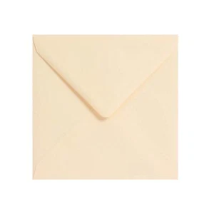 130 x 130 Magnolia Small Square Envelope | Gummed | 120gsm V-Flap Cream Envelope - Picture 1 of 3