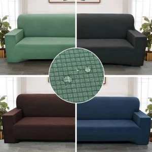 1/2/3/4 Seater Sofa Slipcover Waterproof High Stretch Couch Cover Sofa Protector - Picture 1 of 24