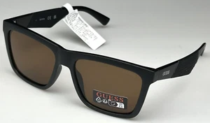 GUESS GO00067 02E Men's 56mm Black Frame Brown Lens Designer Sunglasses NEW - Picture 1 of 3
