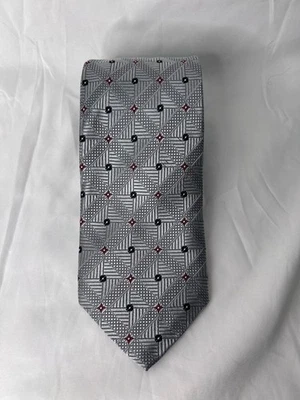 Corbata ROBERT TALBOTT Best of Class Nordstrom 100 % seda círculo plateado, diseño cuadrado Foto 1 de 4