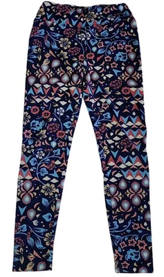 Leggings para mujer LulaRoe talla única para la mayoría multicolor azul flor Foto 1 de 4