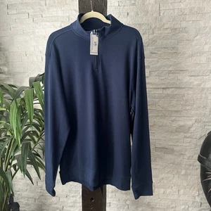 Southern Tide Navy Blue “The Skipjack” Cotton 1/4 Pullover Size L New with Tags - Picture 1 of 8