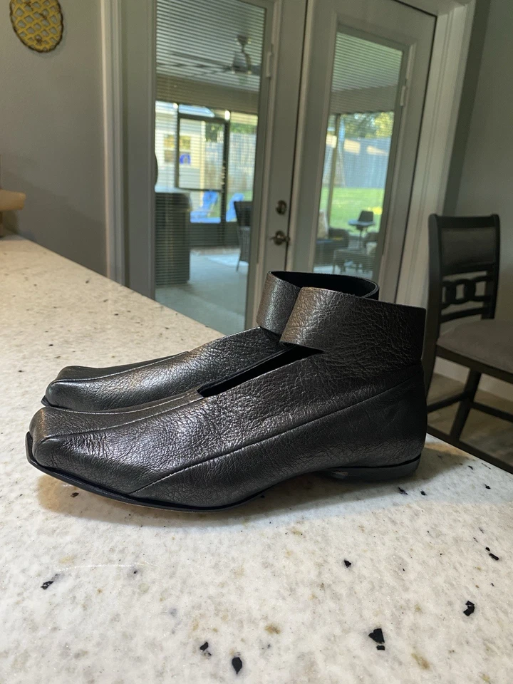 Bota plana Mary Jane de cuero negra con punta cuadrada para mujer 39 US8-8,5 $365 CYDWOQ PATIO Foto 1 de 4