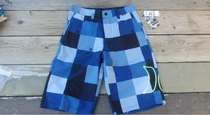 Hurley Size 10 Boys Plaid Street Shorts Phantom True Navy - Picture 1 of 1