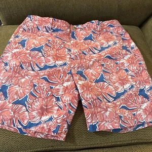 Vineyard Vines Men's Size 35 Chino Shorts Floral Palm Cotton - Picture 1 of 9