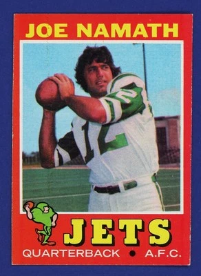 Topps Joe Namath #250 1971 EX MT Foto 1 de 2