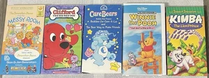5 PRESCHOOL KIDS CARTOON VHS BERENSTAIN BEARS CLIFFORD CARE BEARS POOH KIMBA - Picture 1 of 11