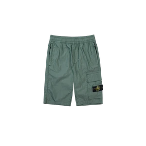 (Kids) Stone Island L0501 Bermudas Cargo Shorts Bottle Green - 23SS - Picture 1 of 1
