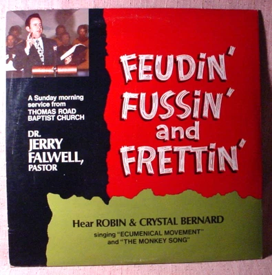 Dr Jerry Falwell Near Mint Mono Lp Feudin’ Fussin’ & Frettin’  TRBC Records 1972 - Image 1 of 3