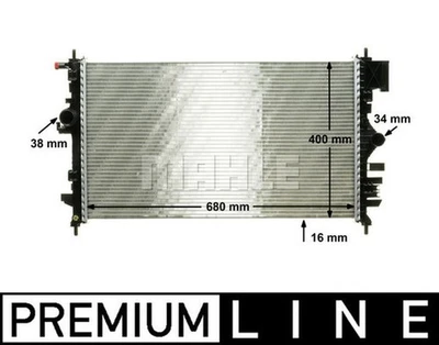 Radiador refrigerante MAHLE Premium Line CR1099000P para BUICK / OPEL / VAUXHALL, etc. Foto 1 de 4