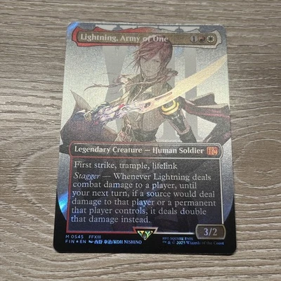 Magic the Gathering Lightning Army Of One Borderless Surge Foil Final Fantasy EN - Image 1 of 4