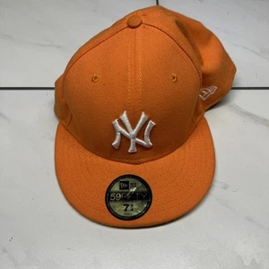 Exclusiva gorra ajustada New Era naranja New York Yankees tonal 59FIFTY para hombre 7 3/4 - Imagen 1 de 9