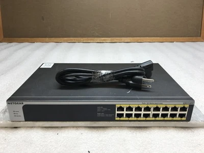 NetGear GS516PP 16-Port Gigabit Ethernet Unmanaged PoE Switch w/ Power Cable - Image 1 of 4