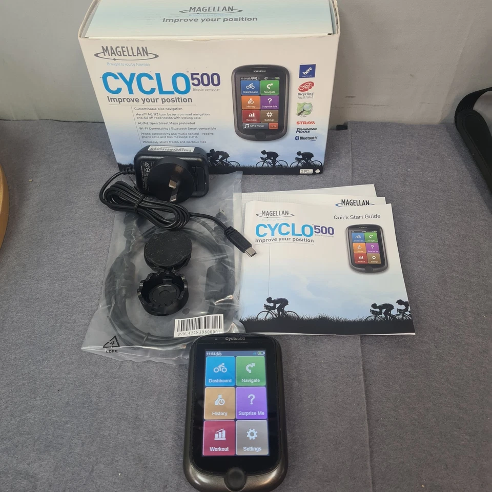 Magellan Cyclo 505 GPS Bicycle Navigation Computer Bluetooth WiFi Set N429 Parts - Image 1 of 4