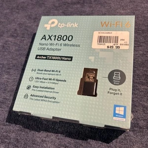 TP-Link AX1800 Nano Wi-Fi 6 Wireless USB Adapter Black Archer TX1800U Sealed - Photo 1/3