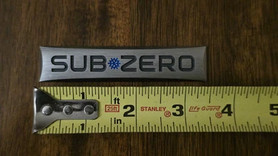 SUB-ZERO Sub Zero Nameplate For Sub Zero Fridge Freezer Badge Emblem Brushed...
