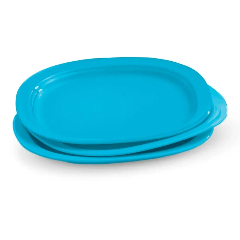 Juego de 4 platos de postre para microondas Tupperware (7,5 pulgadas) azul NUEVO Foto 1 de 1