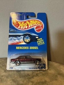 Hot Wheels Mercedes 380SEL Collector 253 New Paint Style Metallic Burgundy - Picture 1 of 3