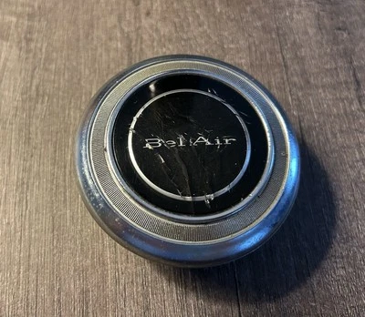 BOTÃO ORIGINAL DE FÁBRICA 1967-1968 CHEVROLET BEL AIR CROMADO E BUZINA LUCITE 3925154 - Imagem 1 de 3